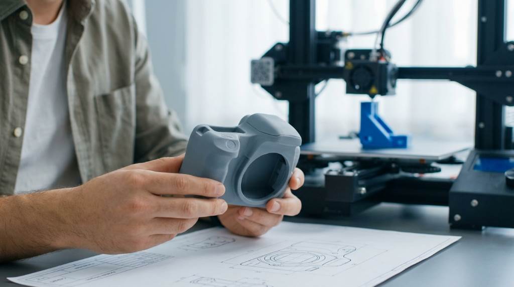 Industrial 3D printer building complex structural part for defense application